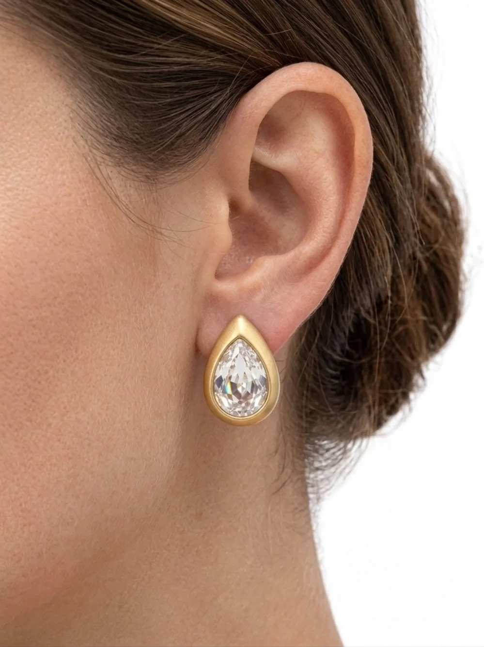 EXCLUSIVE LIMITED Gema-Inspired Brilliant Pear Cut Earrings - 14K Gold Plated